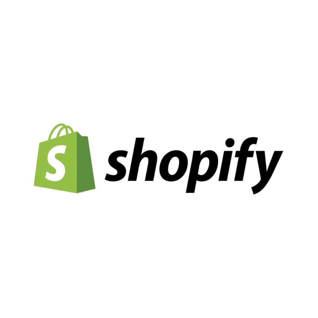 Creazione e-commerce con Shopify. Logo ufficiale di Shopify, plugin per la realizzazione di e-commerce all-in-one.