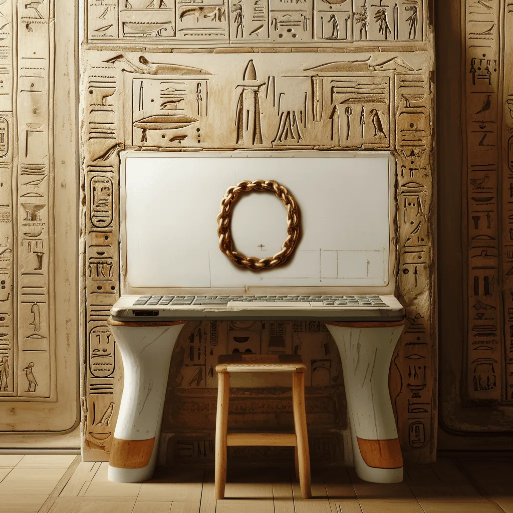 Strategie marketing automation. Primo piano di un antico laptop mostrante una strategia di marketing automation per ridurre le operazioni manuali di una campagna marketing.